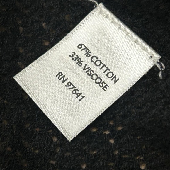 J. Jill Sweater Womens Large Black Open Front Cardigan Cotton Viscose NWT - Picture 5 of 7